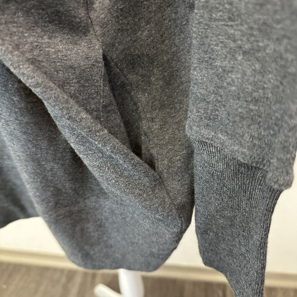 PLANET by Lauren G Womens Mock Neck Cowl Sweater Gray Dolman Sleeve One Size - Picture 4 of 6